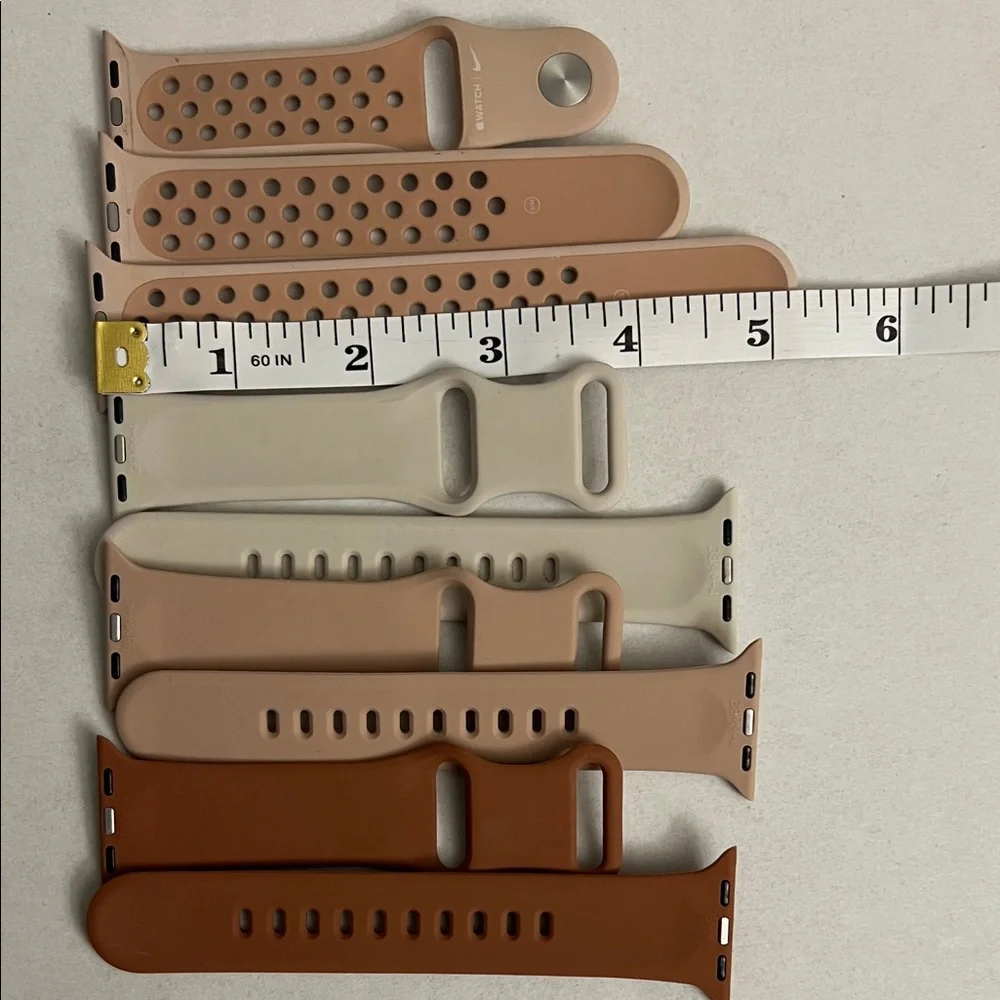 (1)Nike & (3)Smartwatch Bands for Series 7 (Cream, Pink, Brown)